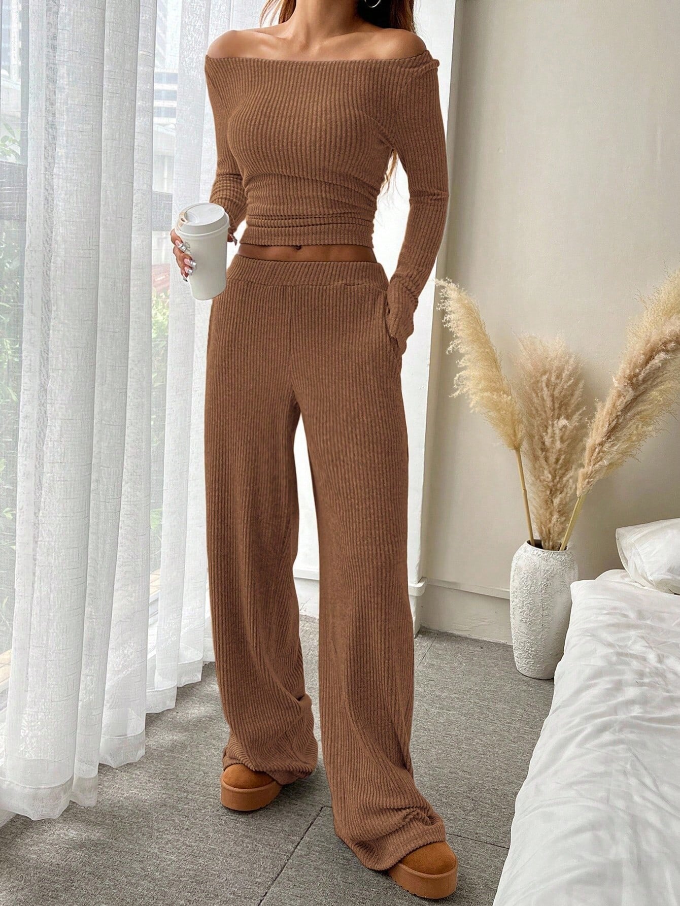 Minimal Knit Two-Piece Set – Modern Autumn Essential