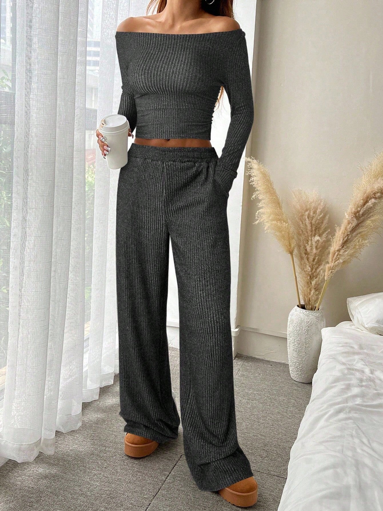 Minimal Knit Two-Piece Set – Modern Autumn Essential