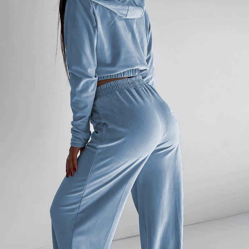 Satin Lounge Two-Piece Set – Contemporary Soft Elegance